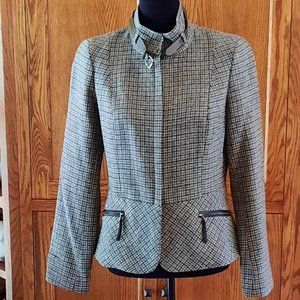 Talbots Plaid Peplum Jacket